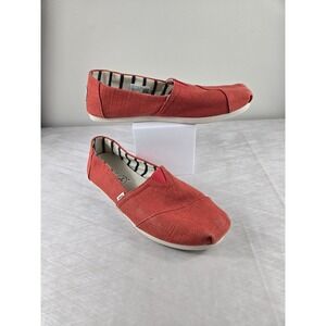 TOMS Alpargata Heritage Canvas Burnt Orange Slip On Shoes Womens 9 10016520